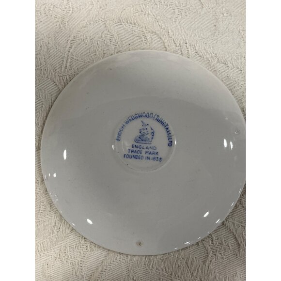 Vintage Blue & White Farmer Plate England Trade Mark 1835 Porcelain Decor - Picture 4 of 12